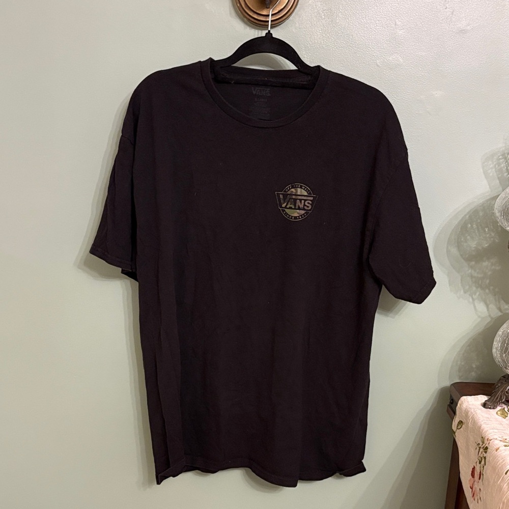 Vans Off The Wall Men’s XL Black Logo T-Shirt Skate Streetwear Tee